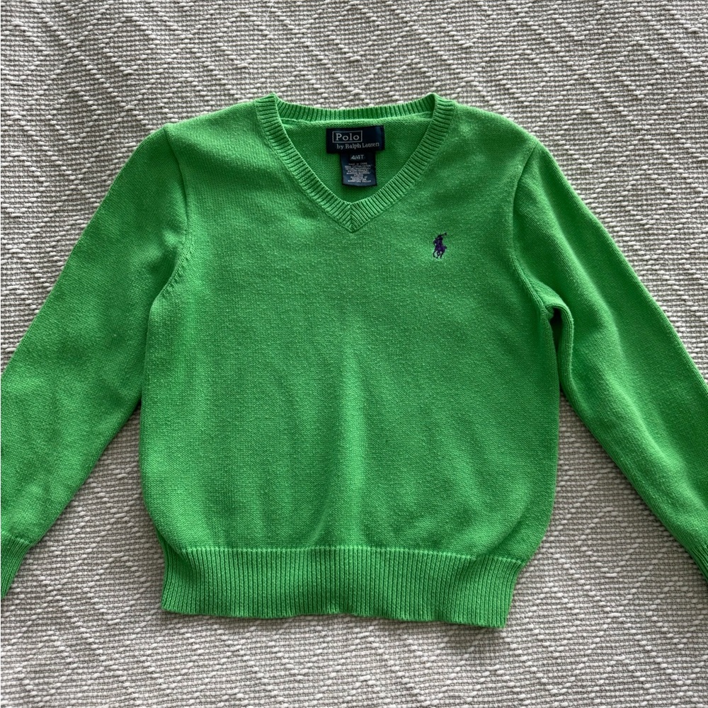 Ralph Lauren Green V-Neck light Sweater